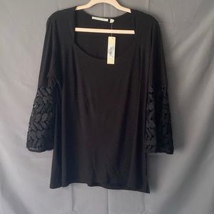 Crochet Belle Sleeve Blouse - NWT